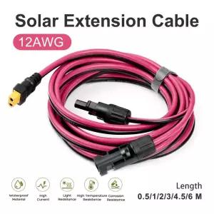 XT60 암-태양 전지 패널 커넥터 12AWG 전원 코드 에너지 저장 충전 케이블 광전지 태양계 액세서리