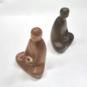 인센스홀더 향초 명상 기도 좌불 나무 홀더 촛대