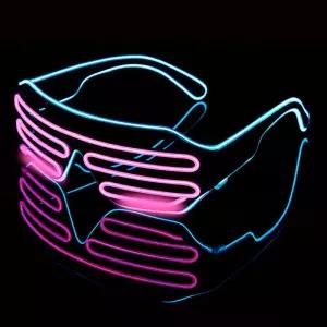 미래 펑크 사이버 LED 빛나는 안경 클럽 바 파티 디스코 댄스 무대 분위기 소품에 대한 어두운 고글에 네온