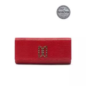 [국내매장판] 닥스 ACC [ALEXA] 레드 가죽 스와르브스키 DD로고장식 장지갑DCWA2F281R2 244735