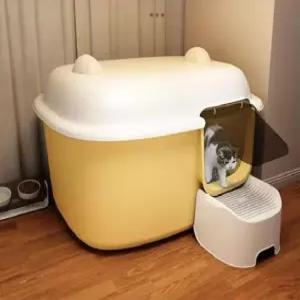 밀폐형 반려 상자 하우스형 배변통 후드 화장실 탈취 그린 변기 사막화방지 고양이