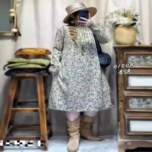 여자 플라워 원피스 프린트 니트 빈티지 반폴라 슬림핏 롱스커트 원픽1