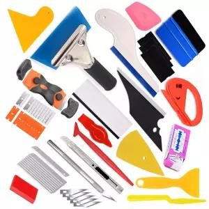 자동차 랩핑 도구 키트 윈도우 필름 틴팅 비닐 랩 포일 세트 틴트 스퀴지 스크래퍼 커터 나이프