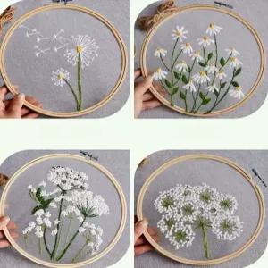 J2K 꽃자수 프랑스 십자수 세트 취미용 패키 DIY 공예
