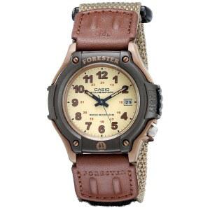 카시오 FT500WC 시리즈 남성용 아날로그 시계 100미터 방수 LED 조명 날짜 표시 가죽 밴드 정기 시간 유지