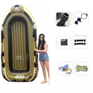 고무보트 4인용 낚시배 도선 개인 평면 소형 카약