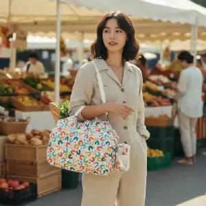 경량 접이식 장보기 가방 대용량 쇼핑백 여행용 보조백 시장바구니