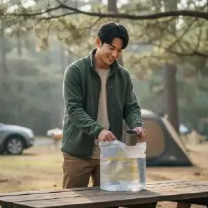 ( )캠핑용 접이식 워터백 대용량 휴대용 물통 노지 차박 급수탱크