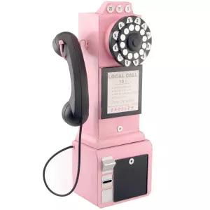 옛날 전화기 소품 벽걸이형 레트로 장식품 엔틱 빈티지