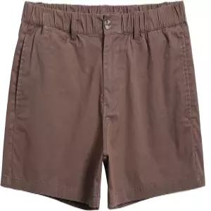 마직 남성 반바지 캐주얼 4인치 면 남성용 엘라스틱 허리밴드 데일리웨어