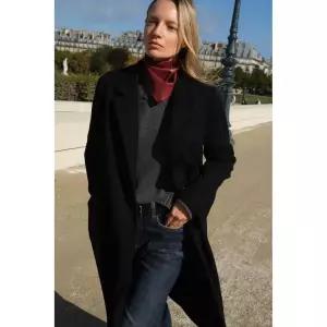 zara 자라 소프트 베이직 코트 - 블랙