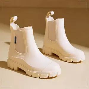 여성 베이직 방수 장마 앵클 장화 숏 레인부츠 RWEC833113