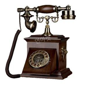 레트로전화기 빈티지 다이얼 복고 전화기 전자식 화 촬영 소리 볼리비 유 블랙