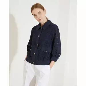 [하프클럽/올리비아로렌]아일렛 자수 자켓_VOCFU3M4121