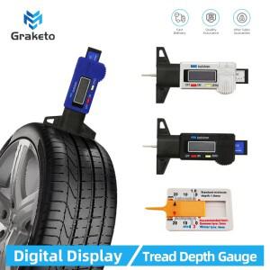 자동차 타이어 미터 두께 게이지 용 디지털 트레드 깊이 마모 감지 측정 도구 캘리퍼스