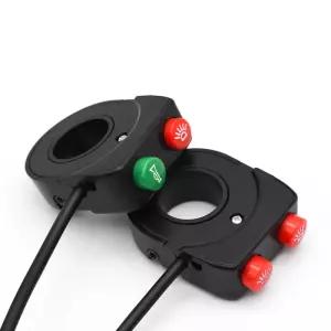 오토바이 ATV 핸들 바 경적 및 헤드라이트 조합 스위치 버튼 모터 방향 지시등 교체 액세서리 22mm