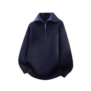 남성 캐주얼룩 칼라넥 가을 캐주얼 터틀넥 반집업 니트 트렌디 상의 MODU3