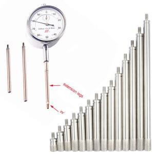 다이얼 표시기용 10mm-100mm 연장 로드 프로브 연결 HSS 액세서리 추가 사양 M2.5 측정 도구