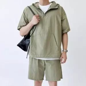 아노락 남자 트레이닝 세트 운동복 후드 여름 셋업 셋업 후드 세트 트레이닝 여름 아노락