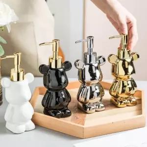 곰돌이 핸드 바디 워시 세제 욕실 리필 용기 디스펜서 손세정제 주방 공병 핸드워 시통          RAM