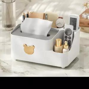 곰돌이 다기능 다목적 티슈케이스 리모컨 수납함 (대형)