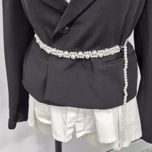 진주 벨트 체인 여성 쇠고리 패션