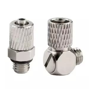 OD 3 4 6mm 미니 공압 피팅 PC 스트레이트 PL 엘보 호스 수나사 M3 M4 M5 M6 기관 퀵 스크류 구리 파이프