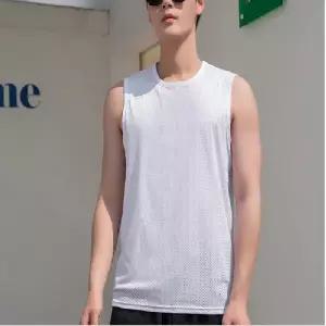 남자기능성민소매티 아이스 쿨 메쉬 민소매 여름 냉감 런닝 이너티셔츠 헬스 운동