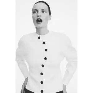 zara 자라 크로스 니트 재킷 - 화이트