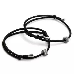 2xCar 창 차단기 팔찌 텅스텐 카바이드 구슬 자동 유리 깨는 손목 스트랩 자기 구조 자동차 탈출 망치 도구