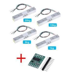 로드 셀 무게추 전자 체중계 알루미늄 스틸 계량 압력 센서 광고 모듈 HX711 1KG 20KG