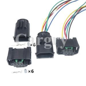 1Set 6P 자동차 와이어 케이블 소켓 1-967616-1 7M0973119 소형 전류 스로틀 센서 커넥터 1-967587-3 1-968
