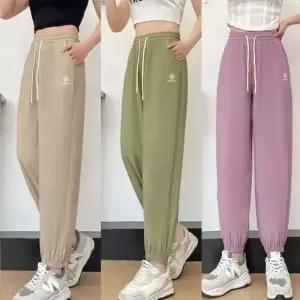 은창레터링 쿨링 스포티 조거 바지 팬츠 긴바지 운동복 시원한 바지 여름바지 밴딩 냉감 무지 단색 여름바