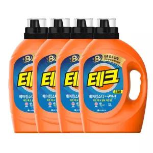 테크 베이킹소다+구연산 액체세제 드럼 3Lx4