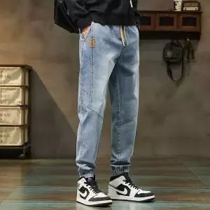 바지 남성용 캐주얼 추동 배기핏 배기바지 봄가을 조거 기모 청바지 배기청바지 admr3