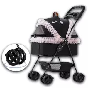 강아지 4륜 레이스 유모차 360도 회전 분리형 외출 1P