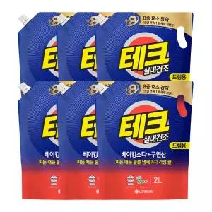 (액체세제)테크 베이킹소다+구연산 액체세제 드럼 2Lx6