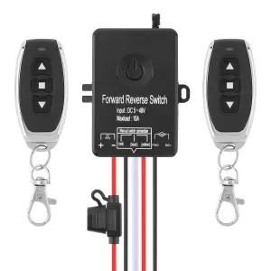 ZVKV 5V-48V 10A DC 모터 무선 순방향 후진 리모컨 스위치 선형 액추에이터 컨트롤러 윈치 솔레노이드