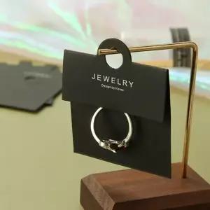 50개 링 디스플레이 액세서리 포장 카드 걸이 홀더 목걸이 종이 태그 비즈 제작용 팔찌 보석 제작 및 용품