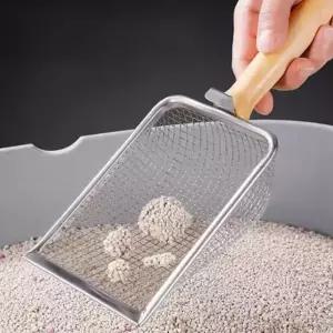 고양이 모래 갈이 스테인리스 촘촘망 올인원 화장실 배변 모래삽