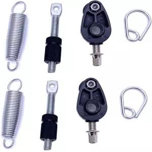 스프링 캠 풀리 후크 베이스 드럼 킥 페달 풋 어셈블리 타악기 하드웨어 부품 악기 2세트 포함 TUOREN 텐션