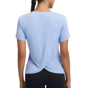 발레프 여성용 반팔 운동 셔츠 운동복 자외선 차단 통기성 티셔츠 퀵 드라이 짐 러닝 테니스