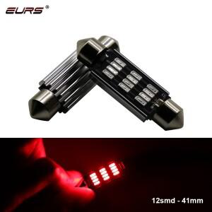 EURS 31MM 36mm 41mm 돔 라이트 12SMD 4014 CANBUS 오류  자동차 인테리어 호환 전구 번호판 램프 화이트