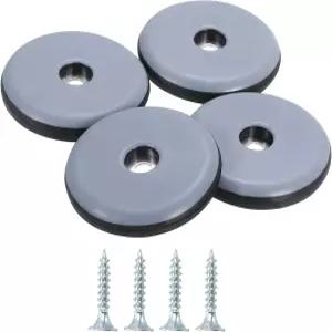 uxcell 가구 슬라이더 4Pcs 2 - PTFE 원형 의자 다리 바닥 보호대 나사가 있는 나사 장착 패드 카펫 원목