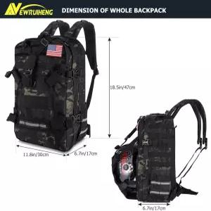 뉴루이행 남성용 오토바이 헬멧 백팩 야외용 대용량 자전거 보관 가방(그린 카모)