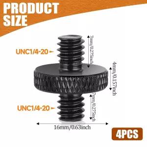 1/4인치 수컷 삼각대 나사 4개의 PCS 표준 카메라 케이지 마운트 나사식 라이트 스탠드 어깨 리그 스터드