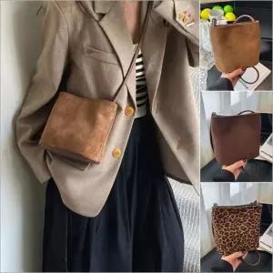 크로스백 가방 사각 미니 3컬러 버킷백 데일리 스웨이드 여자 프렌치