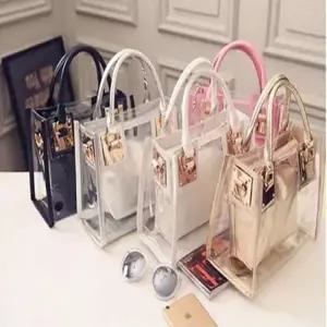 미니 토트백 여자 포함 파우치 투명 스퀘어 크로스백