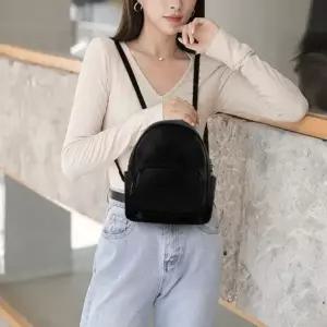 출근 데일리 미니백팩 하운드체크 패턴 가방 여성 3색