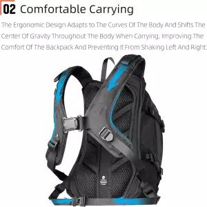 라이노워크 오토바이 백팩 - 헬멧 홀더 레인 커버 수분 블래더 홀 하이킹 등반 자전거 타기 달리기 캠핑을